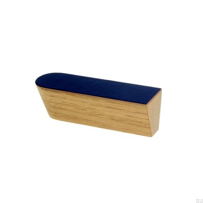 Poignée de meuble Twins Blue 60 Emaillé Bleu - Huile Incolore Semi-mat