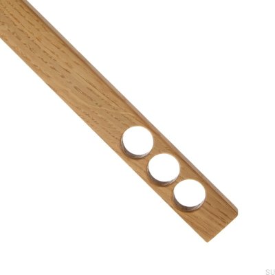 Poignée de meuble allongée Gdynia 256 Bois Chêne - Huile Incolore Semi-mate