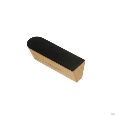 Poignée de meuble Twins Noir 60 Émaillé Noir - Huile Incolore Semi-Matte