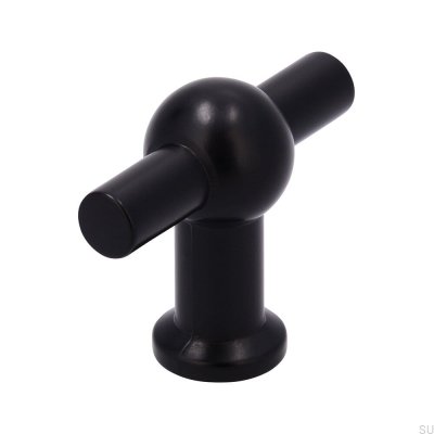 Bouton de meuble T-Bar 2011-50 Métal Noir Mat