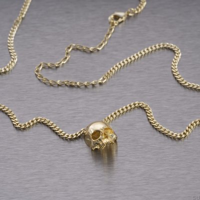 Collier Tête de Mort Travis Barker Or