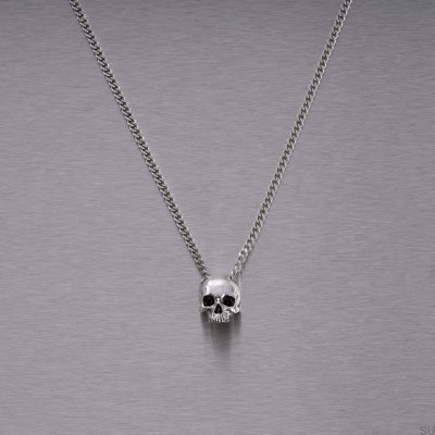 Collier Crâne Travis Barker Argent