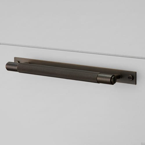 Metalowy Smoked brąz uchwyt Pull bar z podkładką na meblu