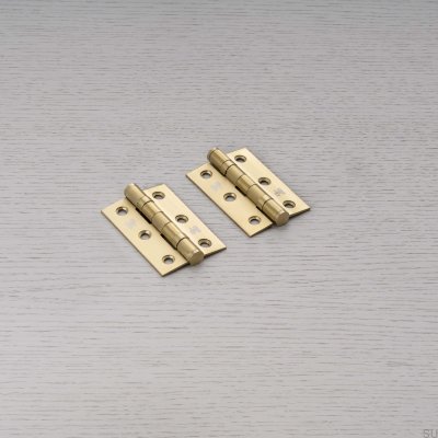 Charnières de porte Hinge 76 x 51 x 2 mm Acier doré (Lot de 2)