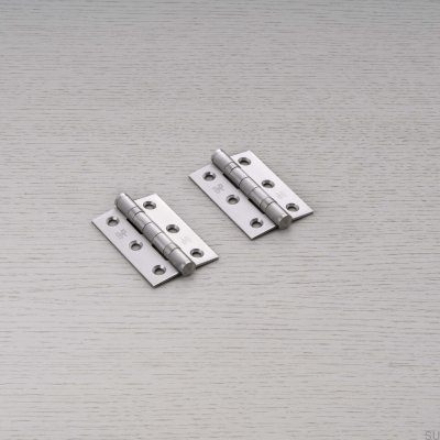 Charnières de porte Hinge 76 x 51 x 2 mm Acier argenté (Lot de 2)