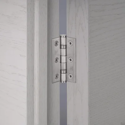 Charnières de porte Hinge 76 x 51 x 2 mm Acier argenté (Lot de 2)
