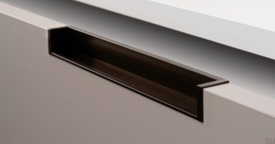 Poignée de meuble encastrée Hexxa 350 Aluminium Noir