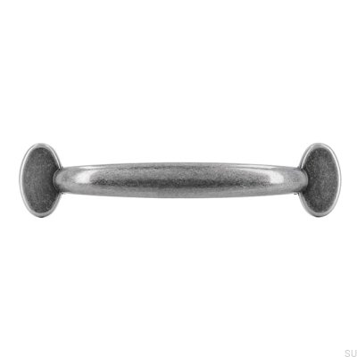Poignée de meuble allongée 1534 96 Argent Antique