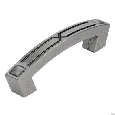 Poignée de meuble allongée 1536 96 Antique Silver