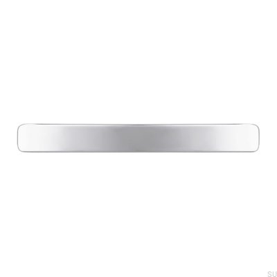 Poignée de meuble allongée 1666 128 Chrome poli
