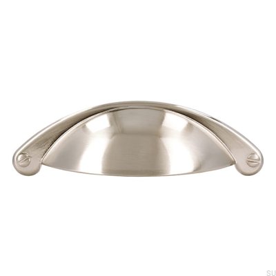 Poignée de meuble coquille 1761 64 argent brossé