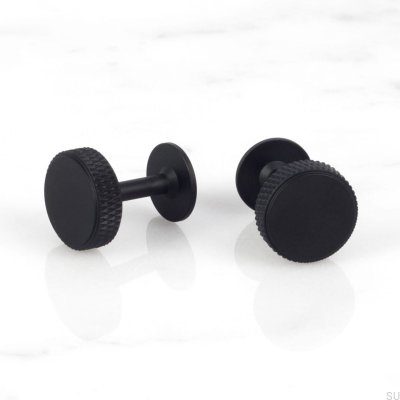 Boutons de manchette Cross Steel noirs