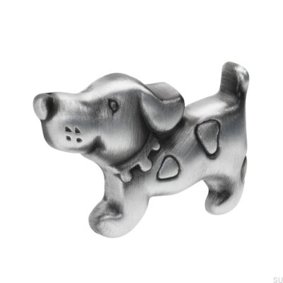 Bouton De Meuble Pies 1885 Argent Antique