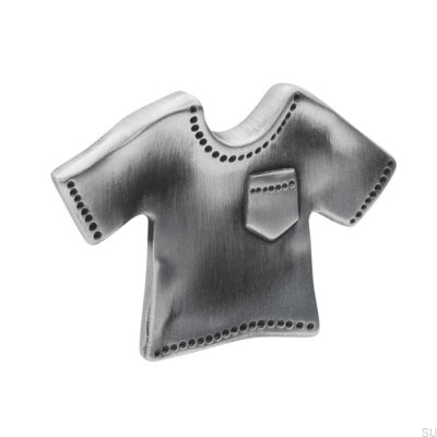 Bouton De Meuble Chemise 1887 Argent Antique