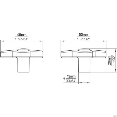 Bouton de meuble SM8116I Plastique Bleu