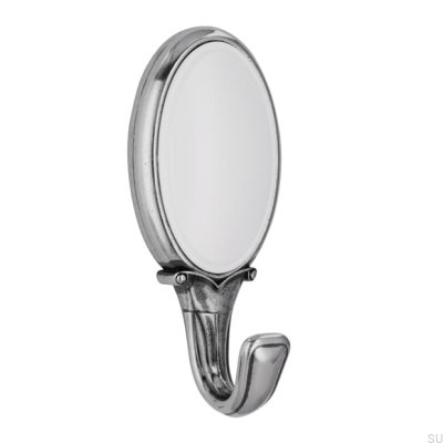 Manteau Mural 1979 Argent Antique avec Blanc