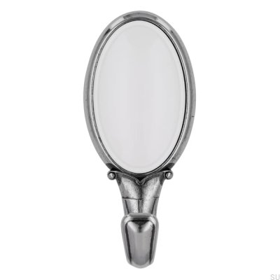 Manteau Mural 1979 Argent Antique avec Blanc