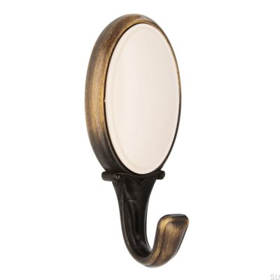 Manteau Mural 1979 Bronze Antique avec Beige