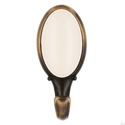 Manteau Mural 1979 Bronze Antique avec Beige