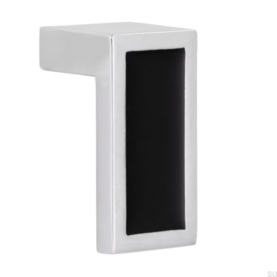 Bouton de meuble 2013 Chrome poli avec noir