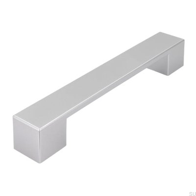 Poignée de meuble allongée SM8004 128 Plastique Argent