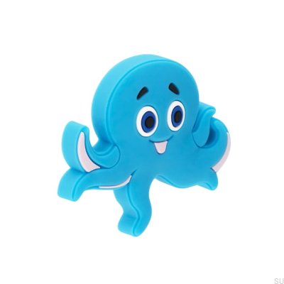 Bouton de meuble H234 Octopus Caoutchouc Bleu