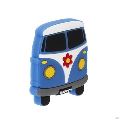Bouton de meuble H233 Caoutchouc Bleu Bus