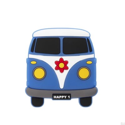Bouton de meuble H233 Caoutchouc Bleu Bus