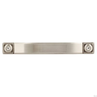 Poignée de meuble allongée 2038 96 Argent brossé