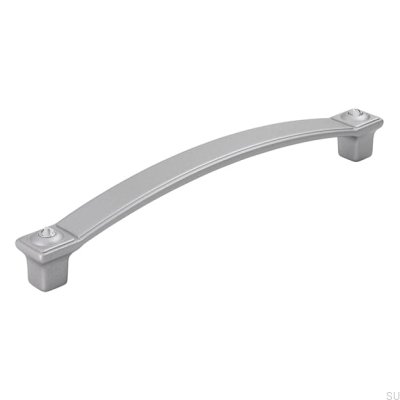 Poignée de meuble allongée 2038 128 Aluminium brossé