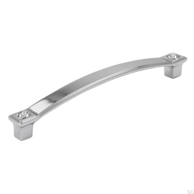 Poignée de meuble allongée 2038 128 Chrome poli