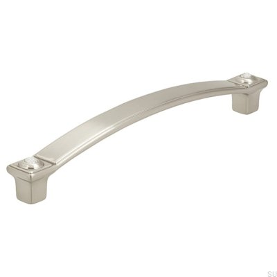 Poignée de meuble allongée 2038 128 Argent brossé