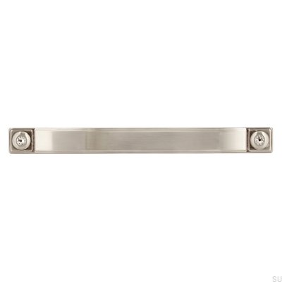 Poignée de meuble allongée 2038 128 Argent brossé