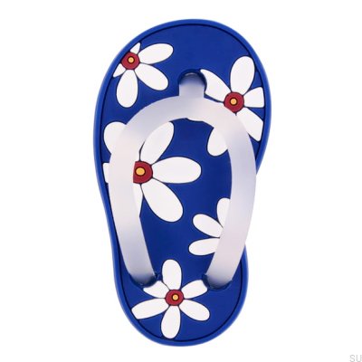 Bouton de meuble H210L Gauche Caoutchouc Bleu