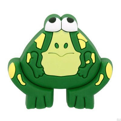 Bouton de meuble H159 Grenouille Caoutchouc Vert