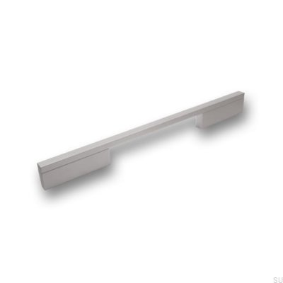 Poignée de meuble allongée 2110 128/224 Aluminium brossé