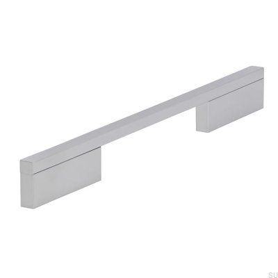 Poignée de meuble allongée 2110 160/256 Aluminium Chrome Poli