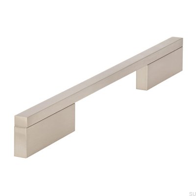 Poignée de meuble allongée 2110 160/256 Aluminium Argent Brossé
