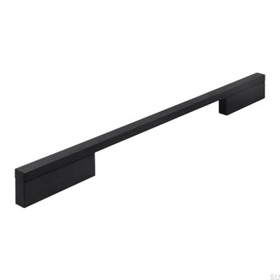 Poignée de meuble allongée 2110 224/320 Aluminium Noir Mat