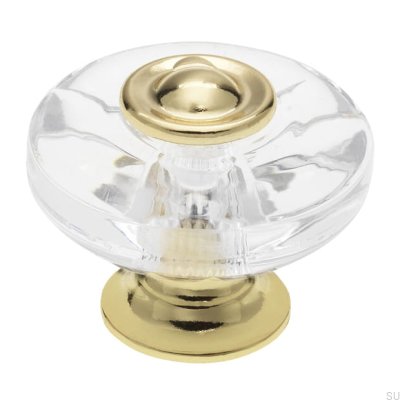 Bouton de meuble H119 Plastique Or