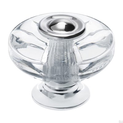 Bouton de meuble H119 Plastique Argent