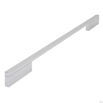 Poignée de meuble allongée 2110 320/416 Aluminium Chrome Poli