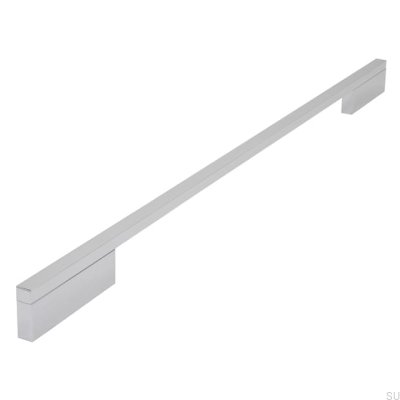 Poignée de meuble allongée 2110 384/480 Aluminium Chrome Poli