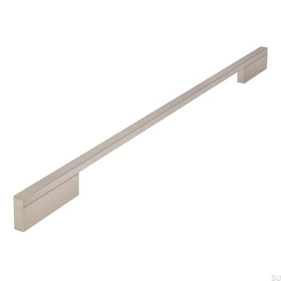 Poignée de meuble allongée 2110 384/480 Aluminium Argent Brossé
