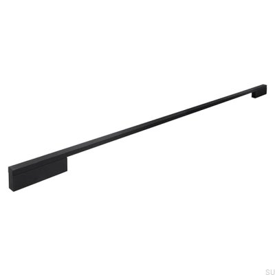 Poignée de meuble allongée 2110 640/736 Aluminium Noir Mat