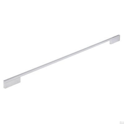 Poignée de meuble allongée 2110 640/736 Aluminium Chrome Poli