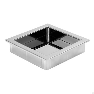 Poignée de meuble encastrée 2152 76 Chrome poli