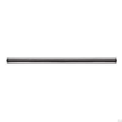 Poignée de meuble allongée 2170 128/160 Chrome Poli avec Noir