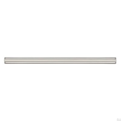 Poignée de meuble allongée 2170 128/160 Chrome poli avec blanc
