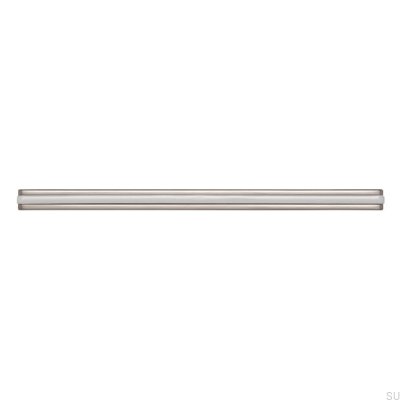 Poignée de meuble allongée 2170 128/160 Silver Brushed with White